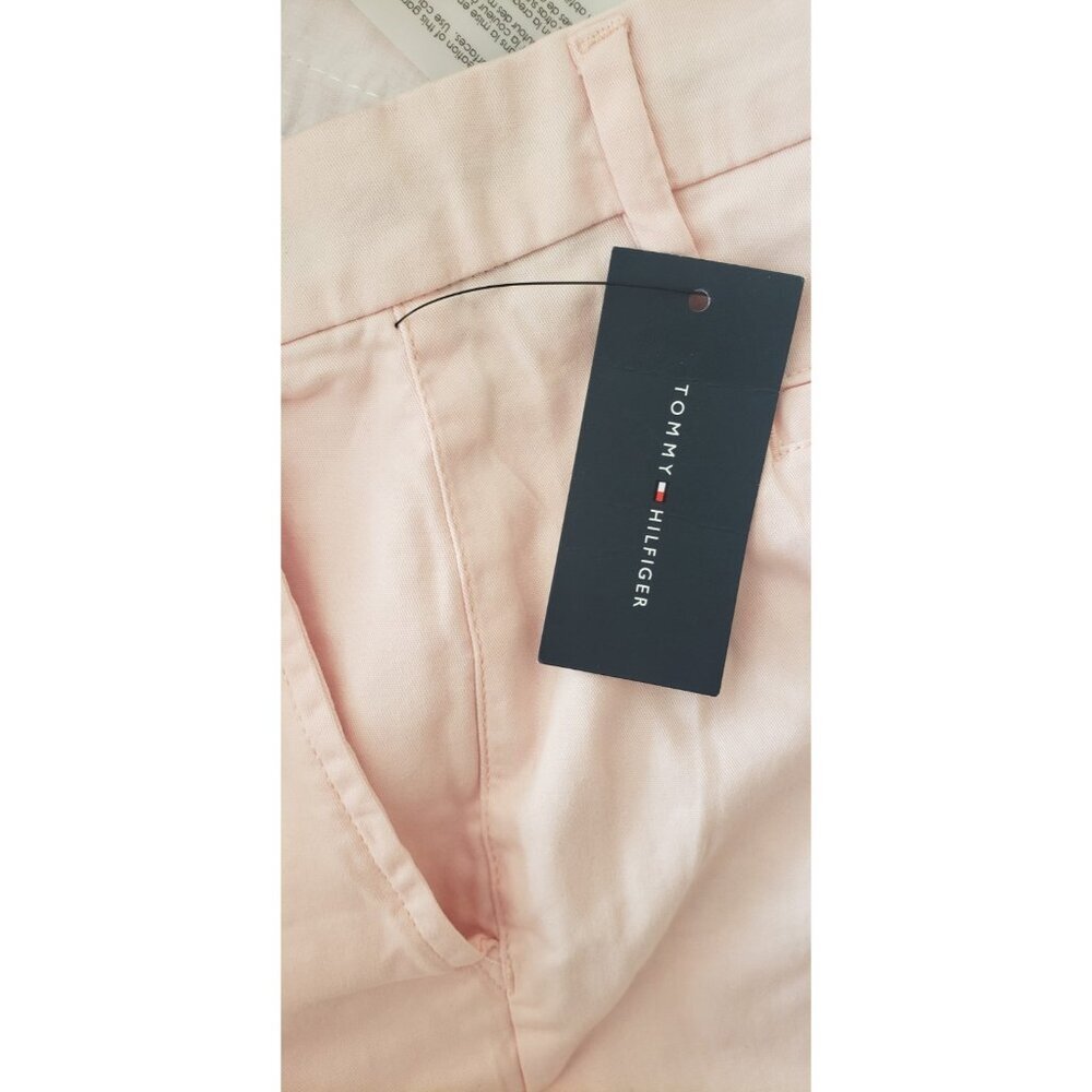 NWT TOMMY HILFIGER CUFFED HAMPTON CHINO STRETCH SLIM PANTS PINK SZ 12 - Picture 5 of 10